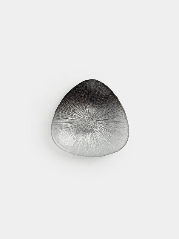 Тарелка десертная, 16 см, стекло, серебристо-серая, Angle, image-0