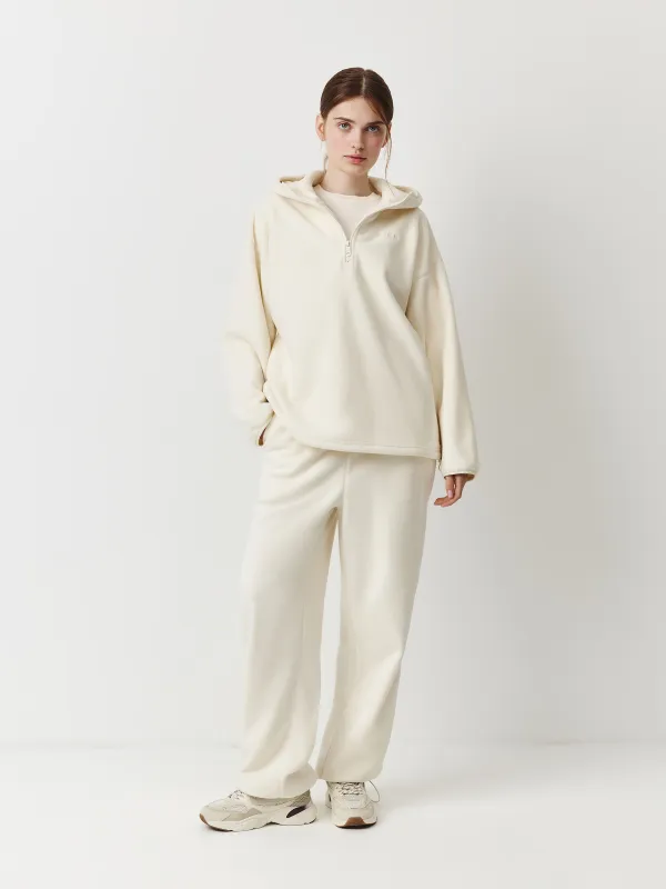 Әйелдер толстовкасы, өлшемі XS, сыдырмасы бар, капюшоны бар, полиэстер, сүт түстес, Milegros, image-1