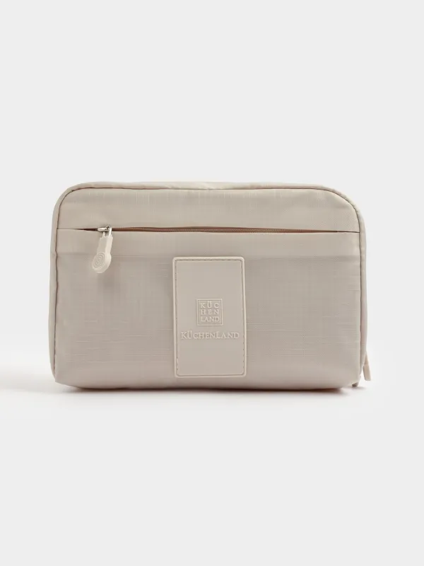 Косметичка дорожная, 20х12 см, полиэстер, бежевая, Easy Travel, image-0