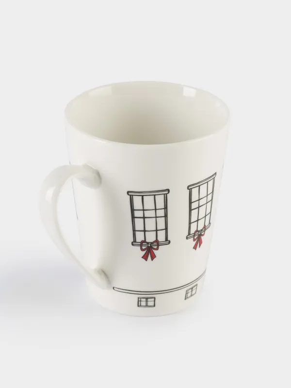 Саптыаяқ, 420 мл, фарфор N, ақ, Шыршасы бар көлік, Red car, image-1