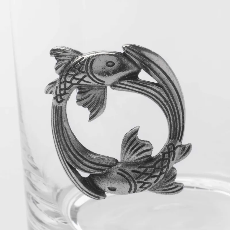 Виски стақаны, 10 см, 340 мл, шыны/металл, күміс, Балықтар, Zodiac, image-4