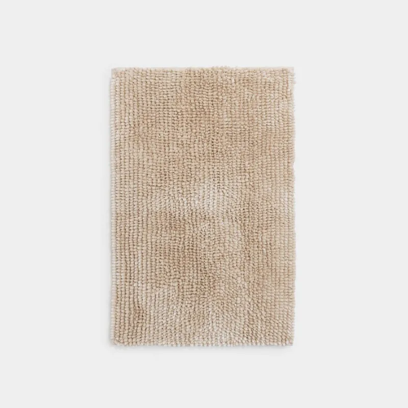 Кілемше, 65х100 см, сырғанауға қарсы, полиэстер, сарғылт, Fluff