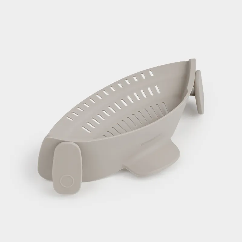 Табаға арналған дуршлаг-саптама, 23 см, қысқыштарда, пластик, сұр-қоңыр, Soft kitchen