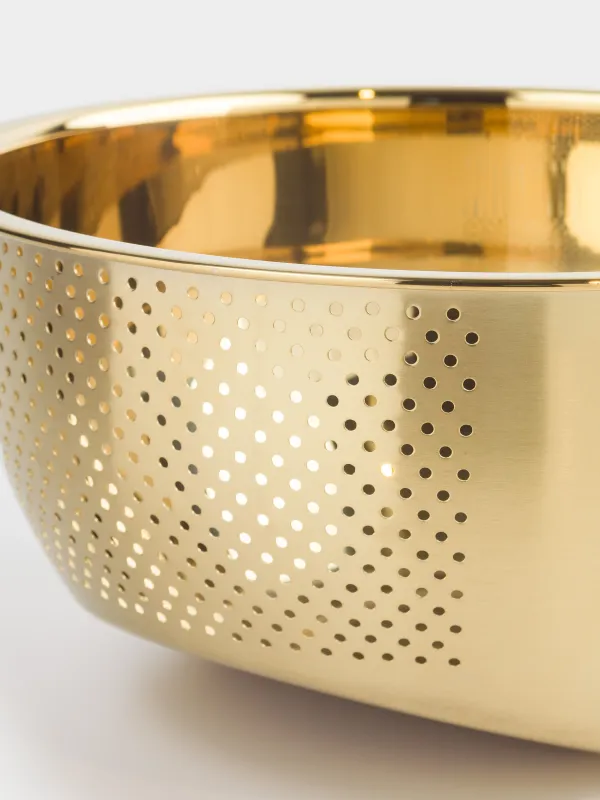 Тостаған-дуршлаг, 23 см, болат, алтын, Classic gold, image-1