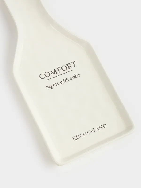 Қасыққа арналған тұғыр, 25 см, керамика, сүт түстес, Crumple font, image-5