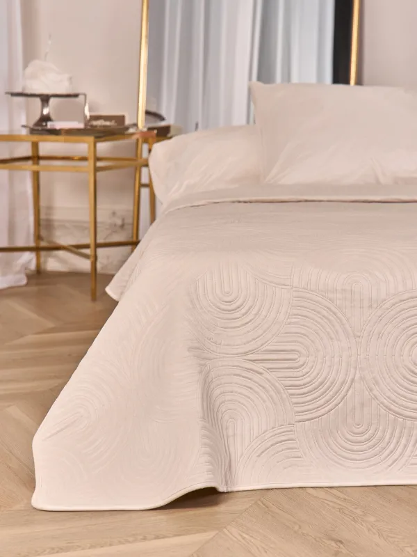 Төсек жапқыш, 220х240 см, сырылған, барқыт/микрофибра, құм, Арка, Arch, image-6