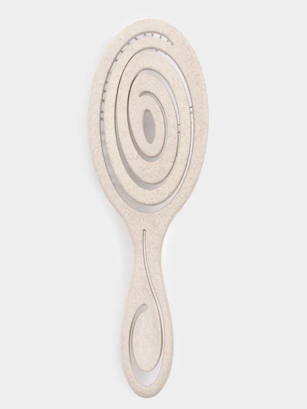 Шашқа арналған массаж тарағы, 22 см, өсімдік талшығы/пластик, сарғылт, Zipo, image-1