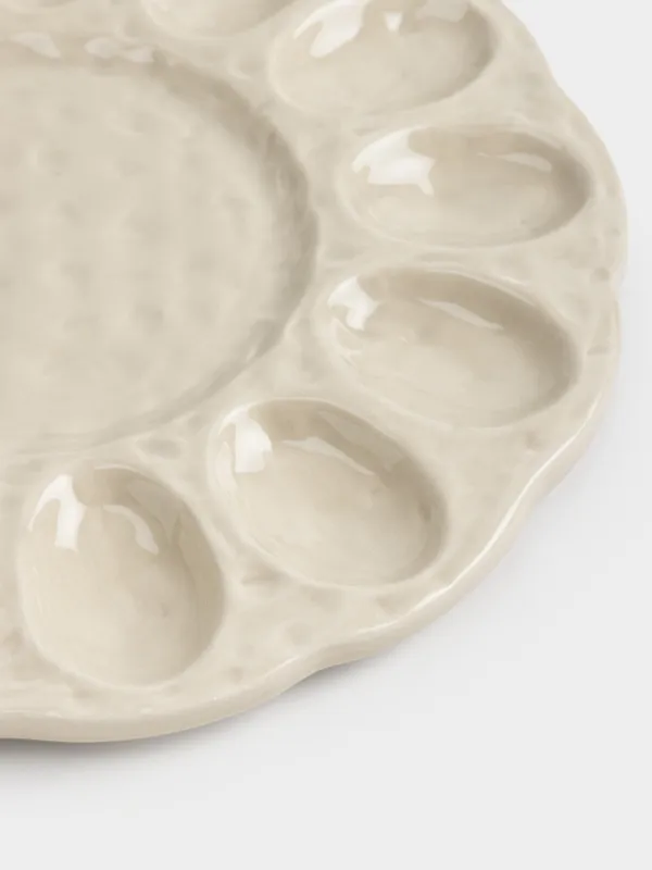 Пасха ыдысы, 25 см, 13 бөлім, куличке арналған орыны бар, керамика, сарғылт-қоңыр, Rustic Easter, image-3