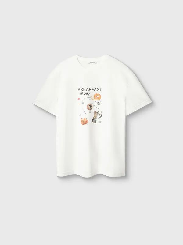 Футболка женская, р. L, хлопок, молочная, Breakfast all day, Limva, image-4