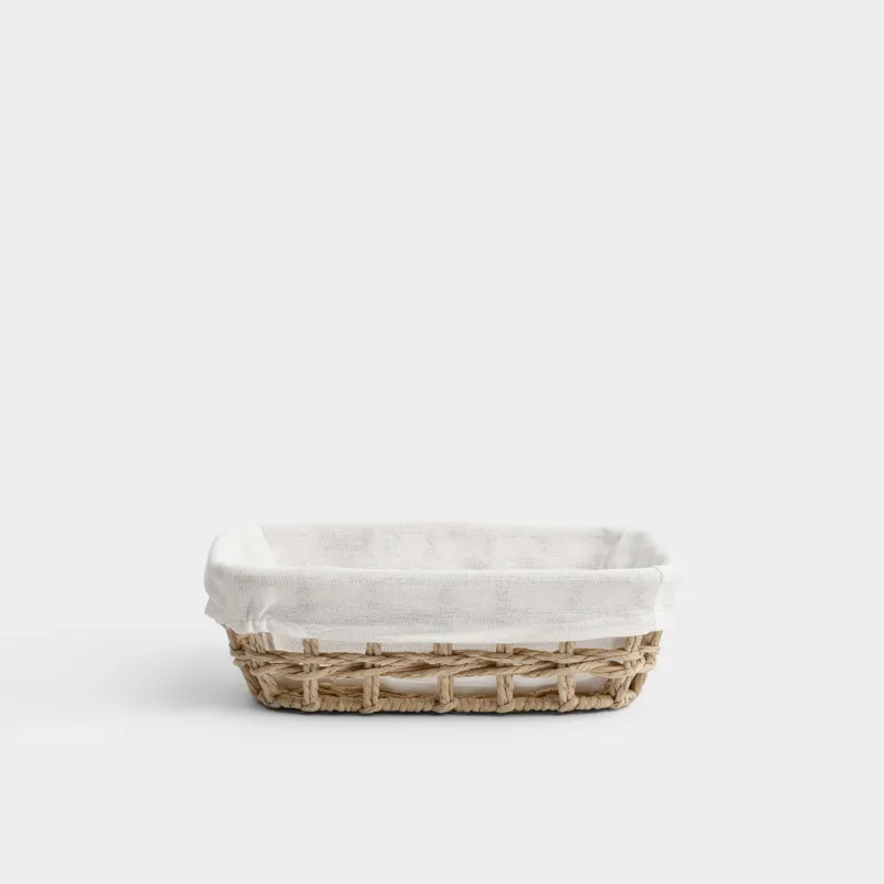 Корзина для хранения, 25х16x8 см, плетеная, целлюлоза/хлопок, прямоугольная, Braided