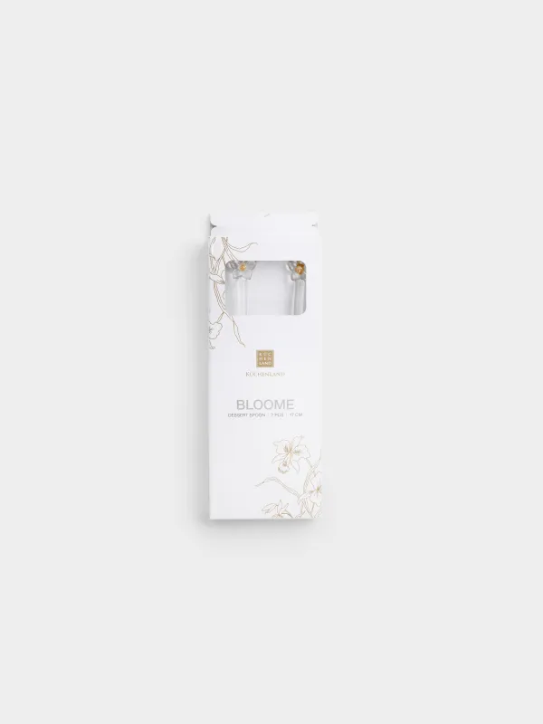 Ложка десертная, 17 см, 2 шт, стекло Б, Цветок, Bloome, image-3