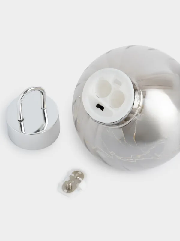 Статуэтка с подсветкой, 15 см, Елочный шар, Silver style, image-3