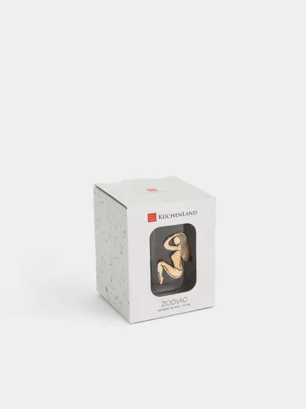 Виски стақаны, 10 см, 340 мл, шыны/металл, алтын түстес, Бикеш, Zodiac, image-4