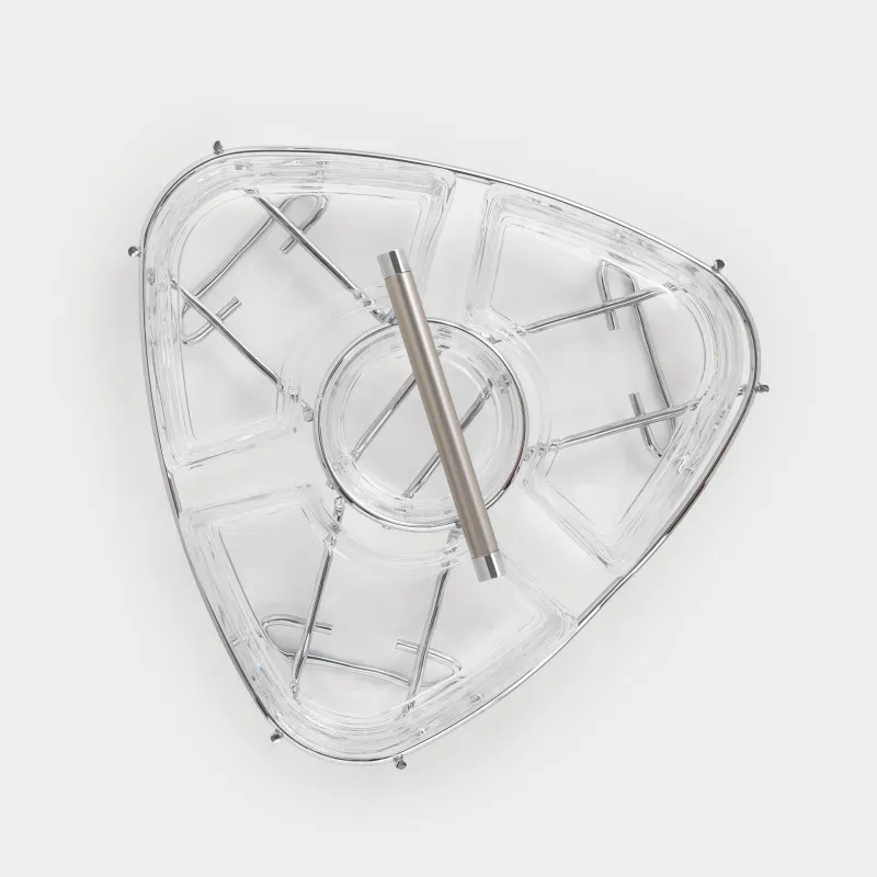 Тіскебасарларға арналған жиынтық, 28x15 см, 3 бөлім, тұтқасы бар, шыны/болат, Lamerie, image-1