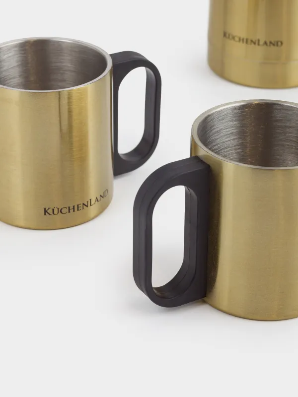 Сусындарға арналған жиынтық, 2 адам, 3 зат, жол, термос 750 мл, болат/пластик, алтын, Classic gold, image-7