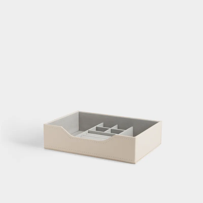 Органайзер для хранения украшений, 24х17 см, искусственная кожа/МДФ, бежевый, Ethics