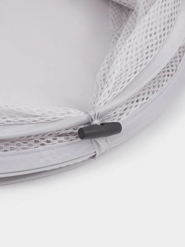 Кірге арналған себет, 46х34 см, жиналмалы, полиэстер/болат, дөңгелек, сұр-сарғылт-қоңыр, Safety, image-4