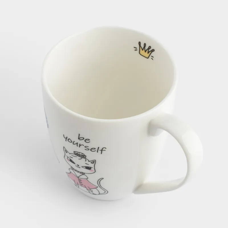 Саптыаяқ, 320 мл, фарфор N, ақ, Сәнді мысықтар, Cat, image-2