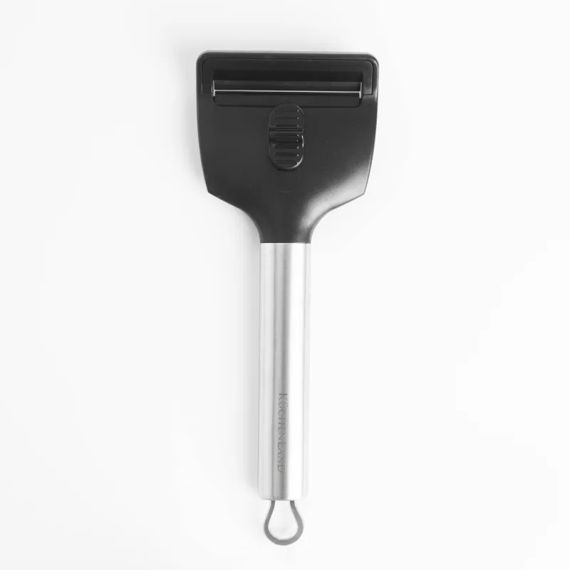 Ірімшік пышағы, 22 см, қалыңдық реттегіші бар, болат / пластик, қара, Spiro