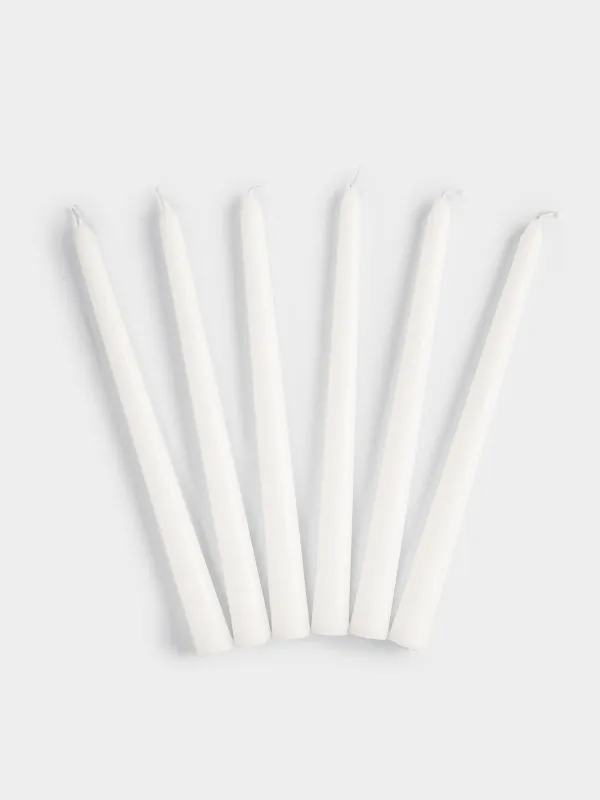 Свеча, 26 см, 6 шт, тонкая, Luxury white, image-2