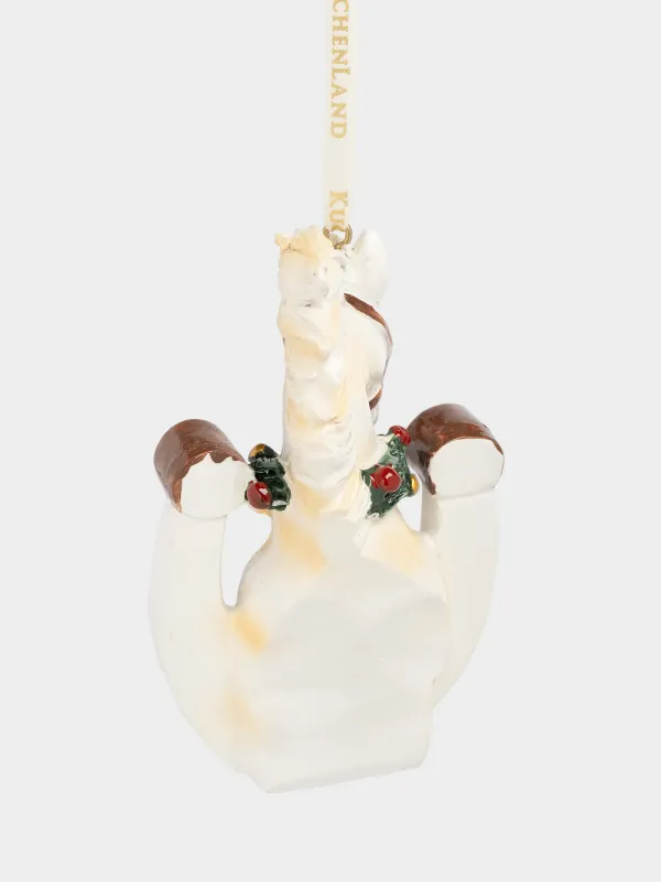 Игрушка елочная, 10 см, Лошадка с подковой, Figure christmas, image-2