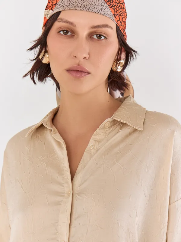 Әйелдер жейдесі, өлшемі L, қысқа жеңді, полиэстер, алтын, Rosalinda, image-1