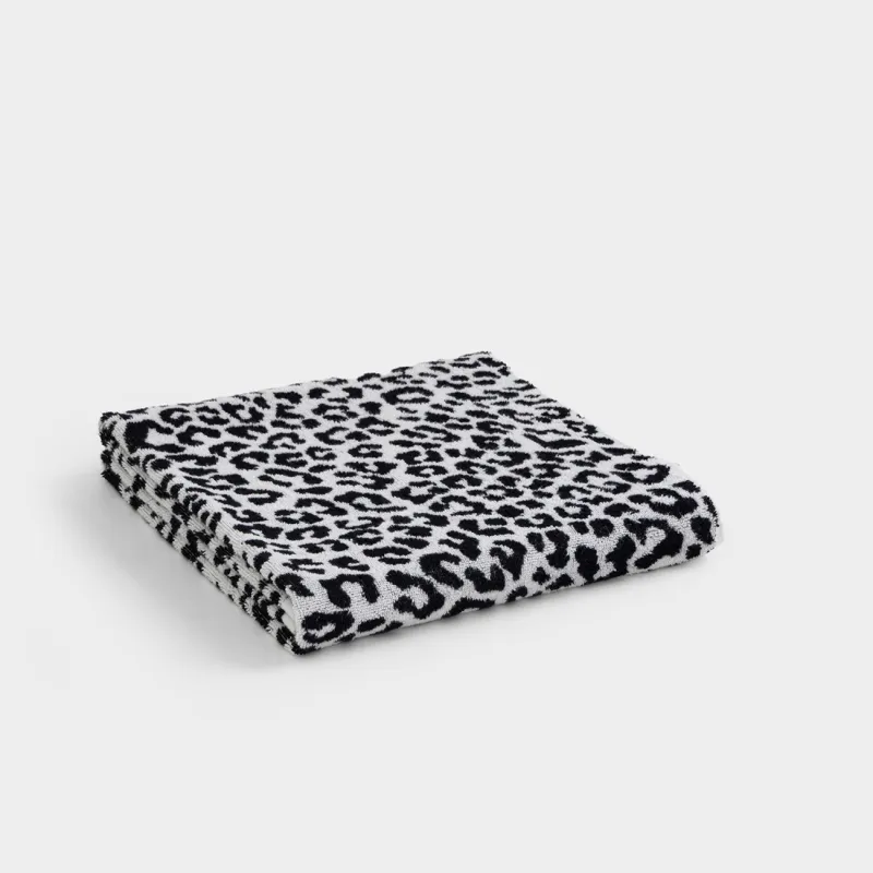 Сүлгі, 70х140 см, мақта, сүт түстес, Леопард принті, Leopard cotton