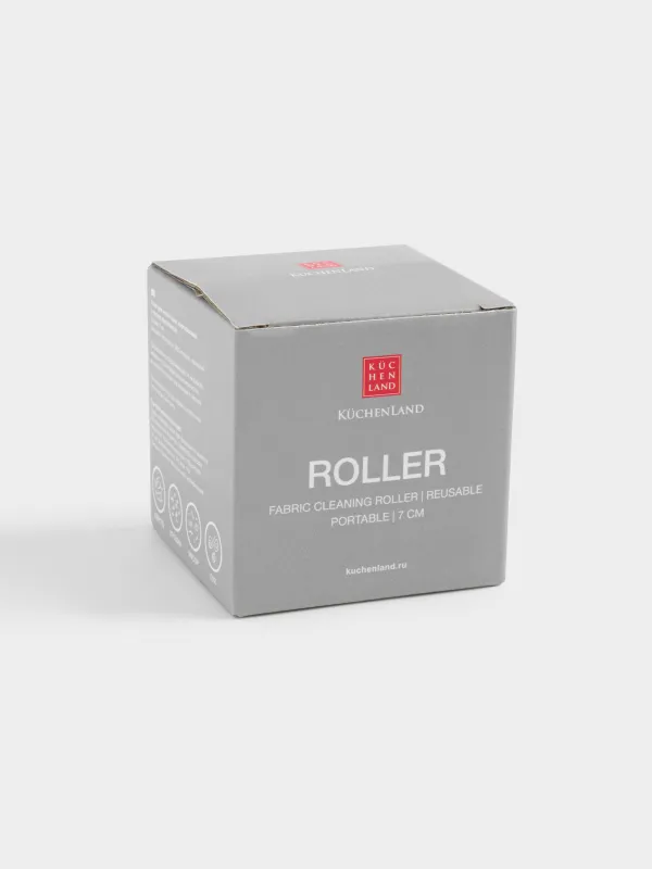 Матаны тазалауға арналған ролик, 7 см, портативті/қайта пайдалануға болатын, пластик, қақпағы бар, ақ, шар, Roller, image-4