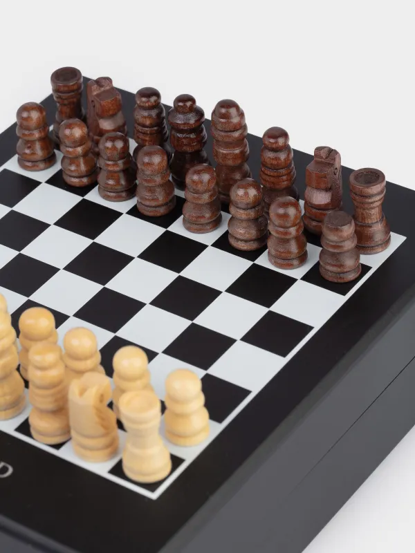 Сомелье жиынтығы, 4 зат, қорапта, болат / пластик / ағаш, қара, шахмат, бар, image-6