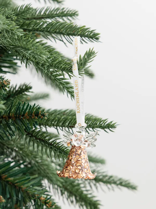 Игрушка елочная, 5 см, стекло, шампань, Ангел, Angel figurine, image-2