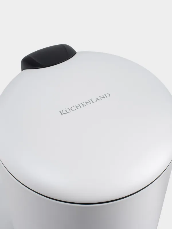 Емкость для мусора, 3 л, с педалью, металл, белая, Vesta, image-3