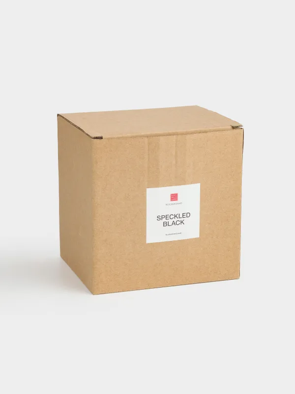 Емкость для соли, 11 см, с ложкой, керамика D, молочная, в крапинку, Speckled black, image-4