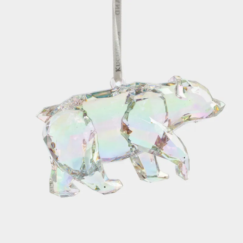 Игрушка елочная, 11 см, акрил, перламутр, Медведь, Figure crystal, image-1