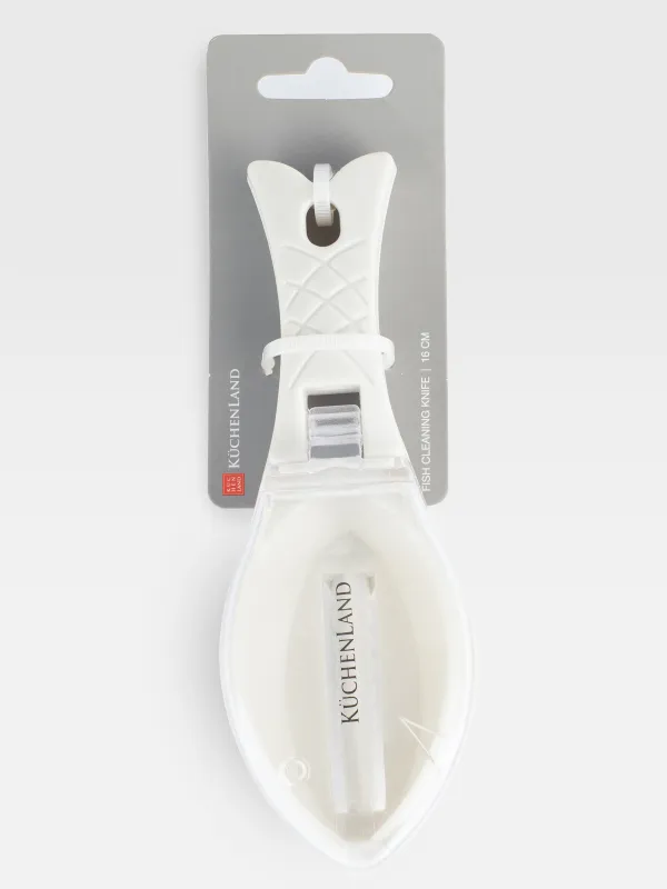 Нож для чистки рыбы, 16 см, с контейнером, пластик, серый, Рыба, Assist, image-6