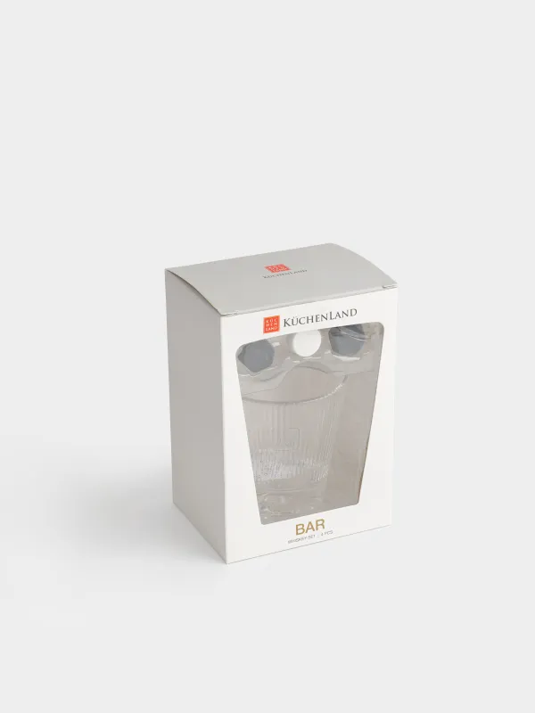 Набор для виски, 1 перс, 4 пр, стакан/кубики, стекло Р/гранит, Bar, image-4