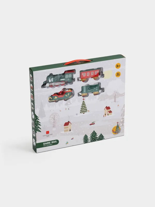 Ойыншық теміржол, М, музыкалық, жарықтандырылған, аспалы, Пойыз, Game rail, image-9