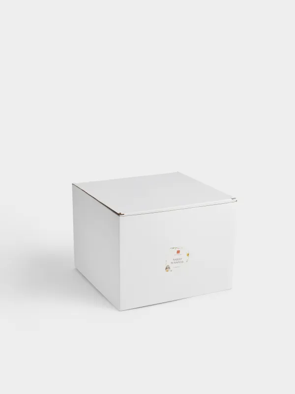 Блюдо на ножке, 24х19 см, керамика D, молочно-бежевое, Кролик в цветочном венке, Rabbit in narcis, image-4