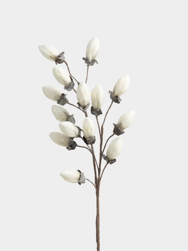 Сәндік бұтақ, 1 м, пенопласт, Ақ магнолия, Magnolia, image-1