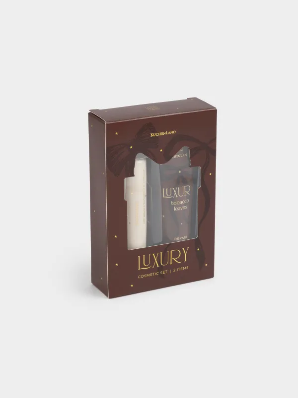 Косметика жиынтығы, 2 зат, қол кремі/ерін бальзамы, Tobacco leaves, Luxury, image-5