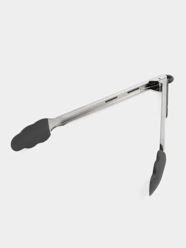 Ас үйге арналған қысқыштар, 34 см, болат/силикон, сұр, Assist, image-3