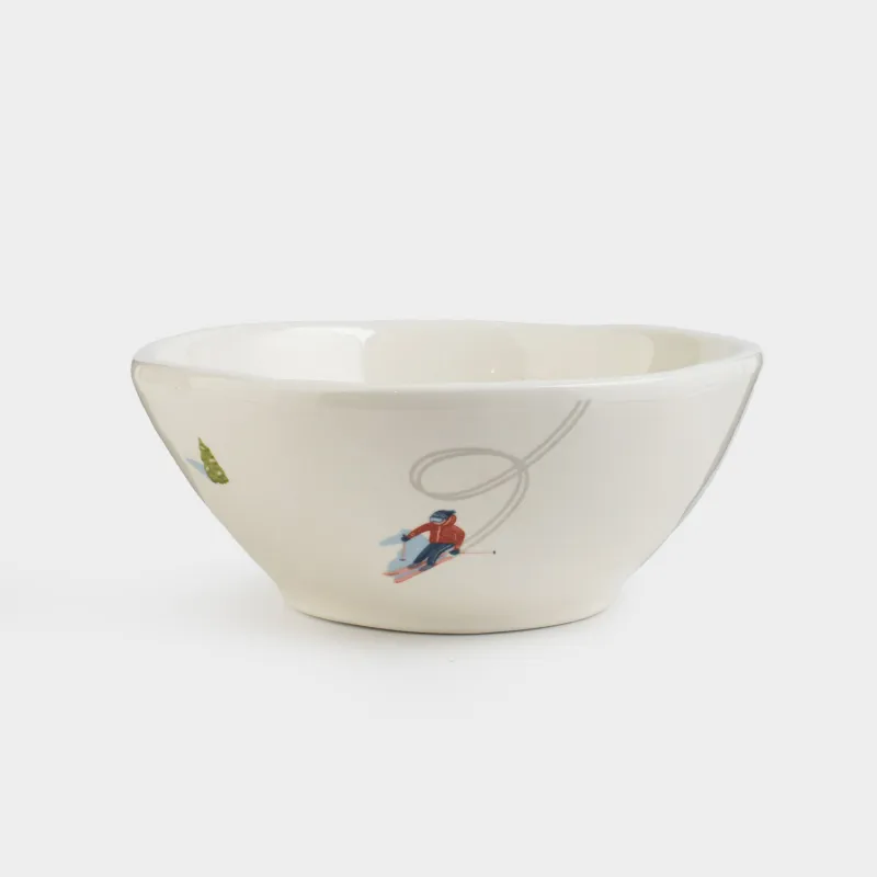 Кесе, 13х5 см, керамика, ақ, Шаңғышылар, Skiers