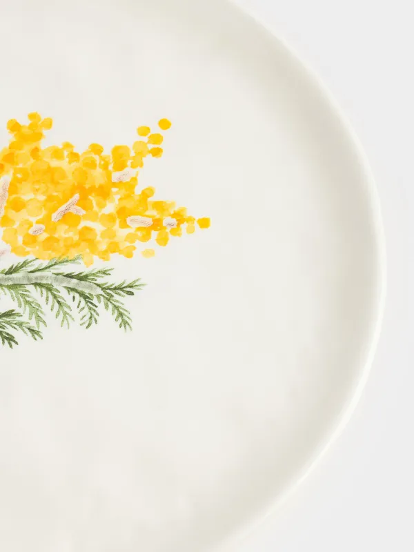 Блюдо, 24 см, керамика D, белое, Мимоза, Crumple flower, image-3