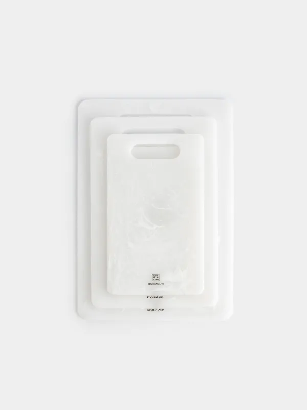 Кесу тақталарының жиынтығы, 25/30/35 см, 3 дана, пластик, тікбұрышты, ақ, Maniera, image-1