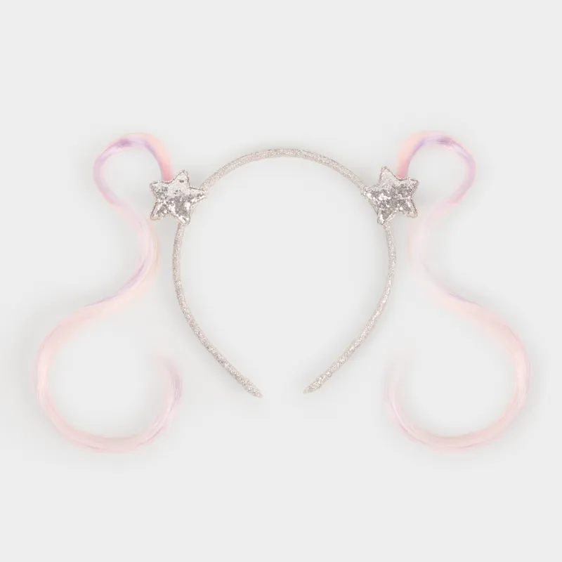 Ободок карнавальный, Пряди со звездами, Hairstyle