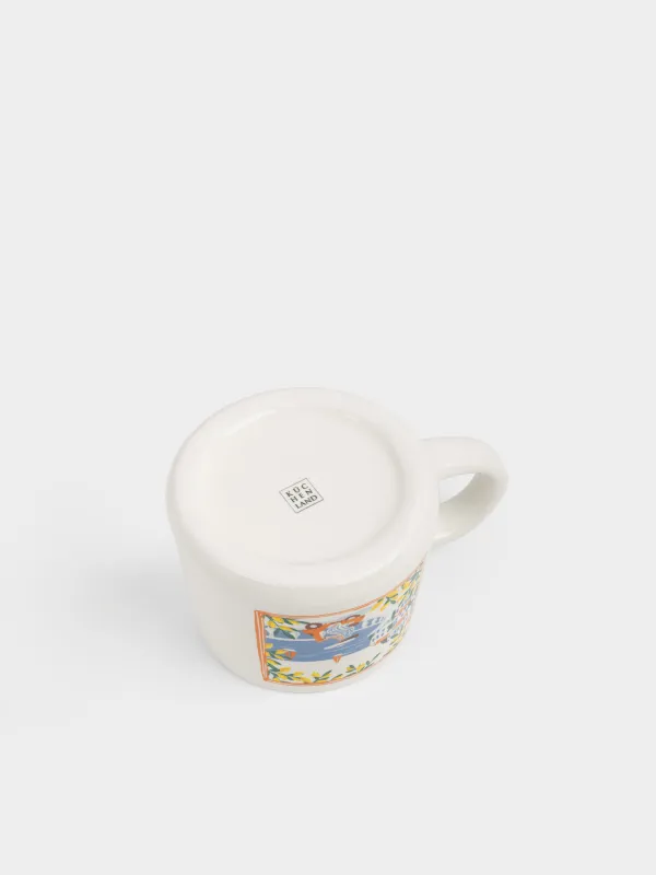 Саптыаяқ, 420 мл, керамика, сүт түстес, Сицилия пейзажы, Sicily, image-4