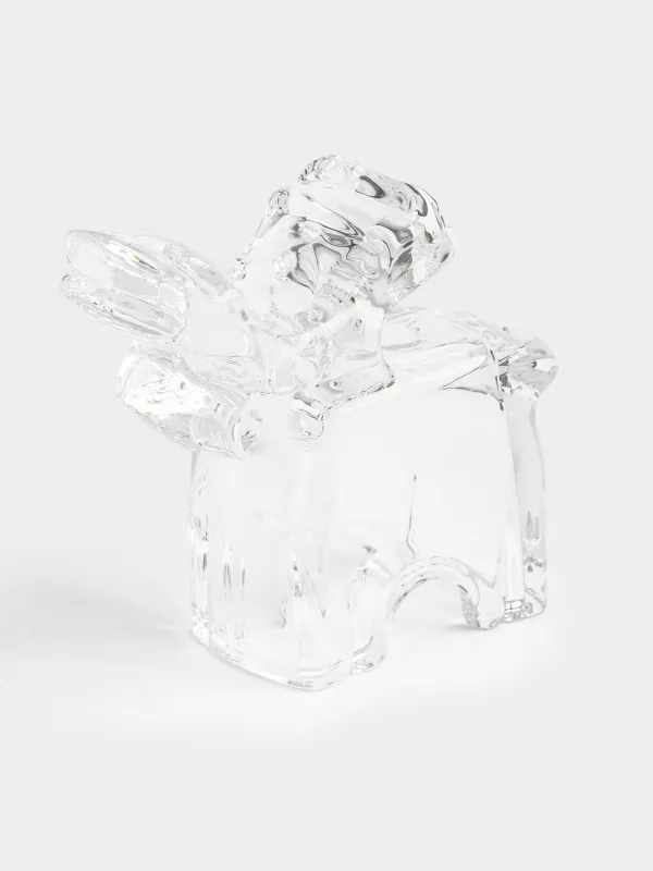 Подсвечник, 10 см, для тонкой свечи, стекло, Олень, Deer shape, image-2