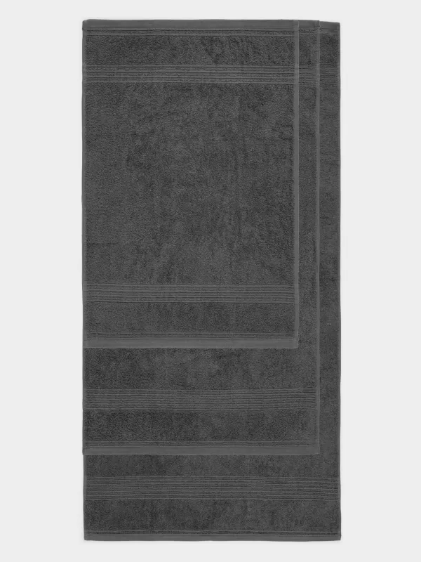 Комплект полотенец, 40х60/50х90/70х140 см, 3 шт, хлопок, графитовый, Natural cotton, image-1