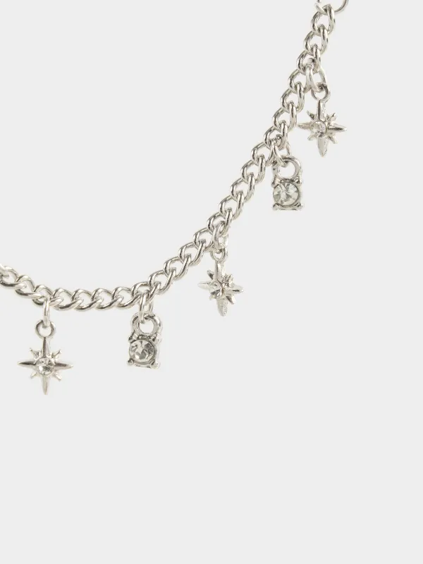 Кафф сырға, бір өлшем, суспензия, металл/стразылар, Жұлдыздар, Mineral, image-1