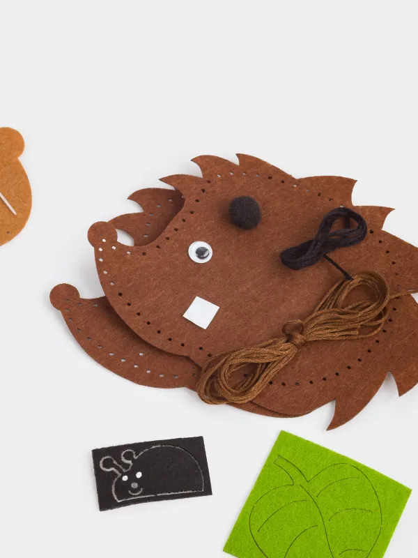 Набор для творчества, 13х15 см, рукоделие, фетр, подвеска, Ежик, Creativity, image-4