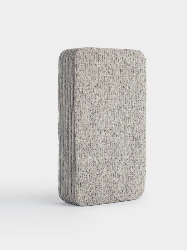 Тазалауға арналған губка-майлық, көпқабатты, 12х7 см, микрофибра, сұр, Clean, image-5